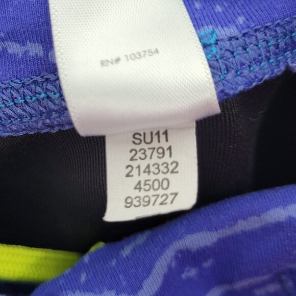 Lucy Tech Color Block Crop Legging Black/Blue S - Picture 5 of 8